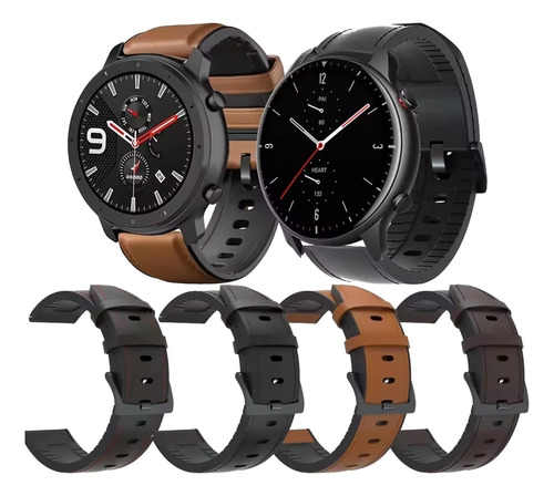 Malla Correa Cuero Para Amazfit Bip Gts 2 3 4 Gtr 2 3 4 Mini