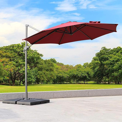 Ombrelone Guarda Sol 3 Metros Para Piscina Jardim Deck Verm Cor Vermelho Liso