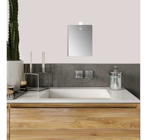 Espejo Basic Rectangular Con Bordes Redondeados