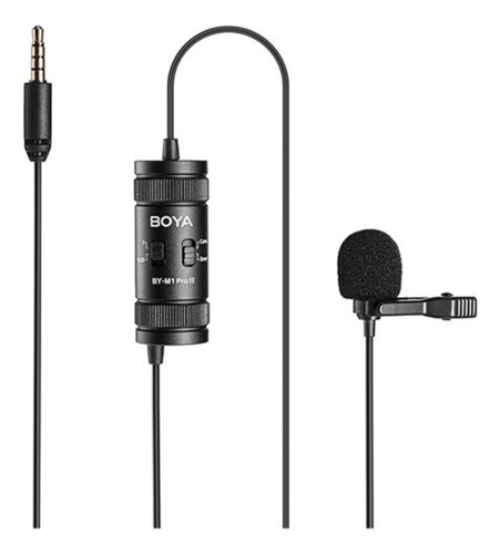 Boya By-m1 Pro Ii Micrófono Lavalier Con Salida De Audífonos