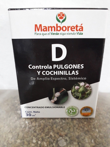 Imagen 2 de 3 de Mamboreta D Pulgones Cochinillas 30 Cm3 Rinde 6 Lts.envios