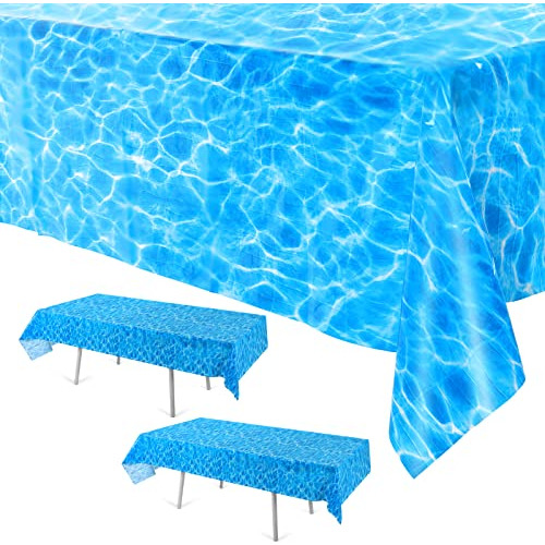 Mantel De Agua Olas Oceánicas Cubierta De Mesa De Plá...