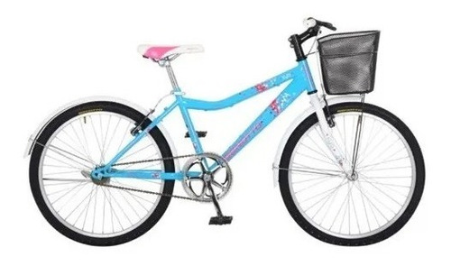 Bicicleta Dama Kyra Mtb Acero R24 1v Freno V Azul Benotto