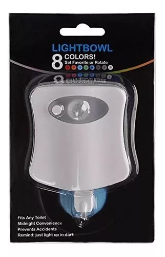 LightBowl Toilet LED Nightlight by Wally's, Motion Activated, Fits Any  Toilet, 8 Colors in One Light.