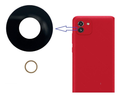 Imagen 1 de 1 de Lente O Vidrio De Camara Samsung A03