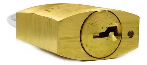Cadeado Médio 40mm Haste Curta Latão Dourado Com Chave