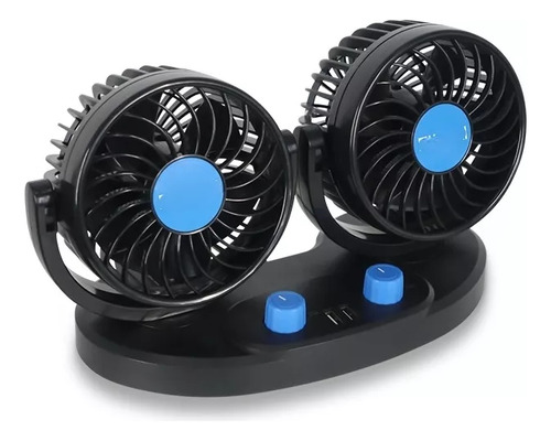 Ventilador Doble Automóvil 12v Accesorio Vehículo 360°/ R&c