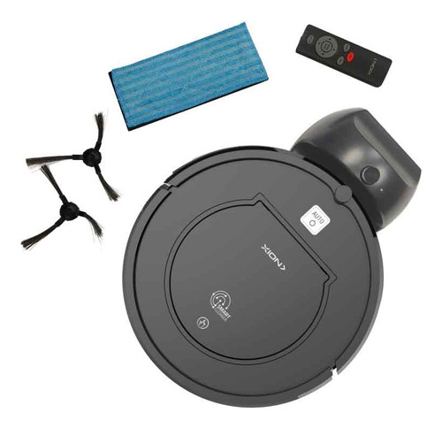Aspiradora Robot Xion Control Remoto Vuelve A La Base Mopea Color Negro