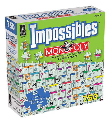 Hasbro Monopoly Game Imposibles Puzzle, Basado En El Clásico