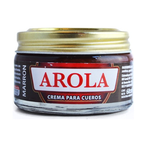 Arola Crema Marrón Para Cueros Nutre Y Protege Lata 60 Cc