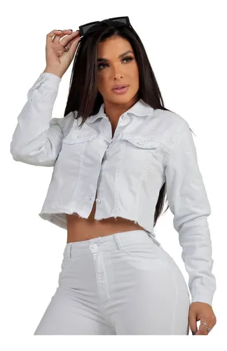 Jaqueta branca curta hot sale