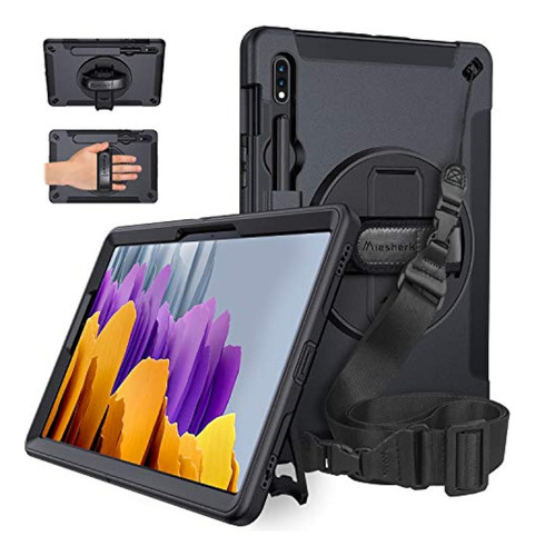 Funda Galaxy Tab S7 Con Soporte Para Boligrafo Case Negro