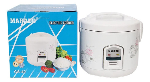 Arrocera Eléctrica Olla Multifuncional Marado 4lts 700w 220v Color Blanco