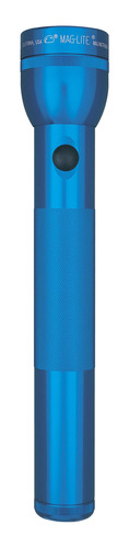 E Led 3-cell Linterna Caja Exhibicion Azul