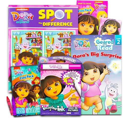 Dora The Explorer Juego De Libros Para Colorear - Paquete D.