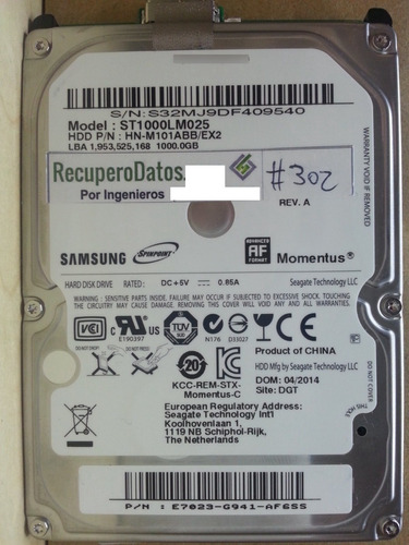 Disco Externo Samsung St1000lm025 1tb 2.5 -275 Recuperodatos