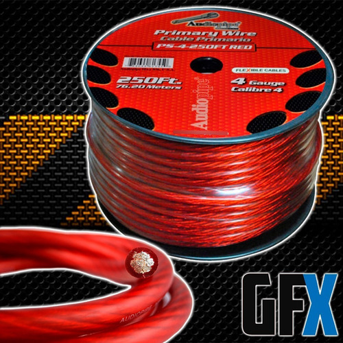 Cable 4 Awg Audiopipe Ultraflex Potencias Subwoofer Gfx Net