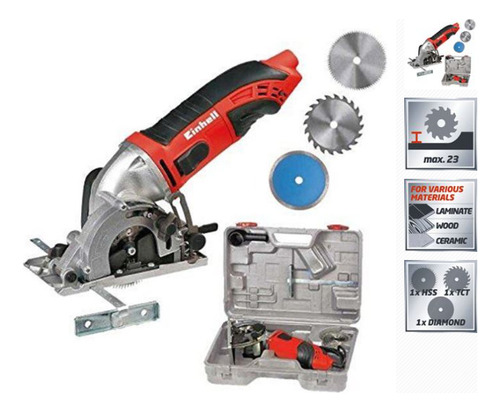 Sierra Circular Mini 450w - 23mm Einhell Tccs860 C/ 3 Discos