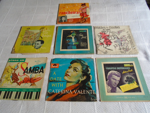 Lote 7 Discos Vinilo Vintage. Varios Artistas. 26x26cms