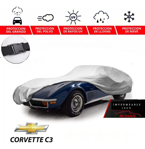 Loneta Cubreauto Eua Con Broche Corvette Convertible C3 1972