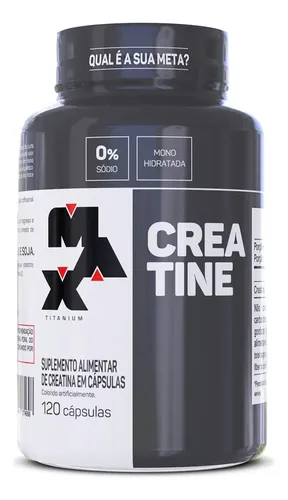 Suplemento em Cápsulas Max Titanium Creatina Pote 120 Caps