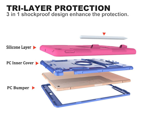 Funda Para Tableta De Silicona Con Portalápices,