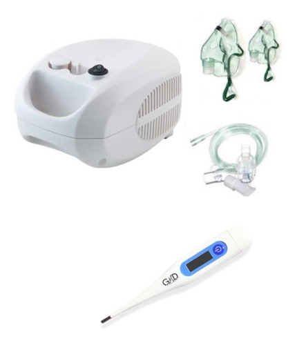 Nebulizador Adulto Pediatrico ® 2 Mascarillas + Termometro