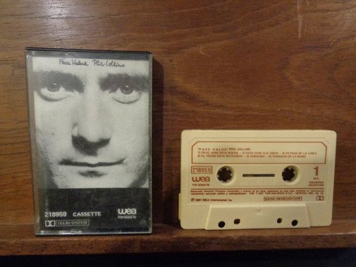 Phil Collins Face Value Cassette Rock Wea Arg