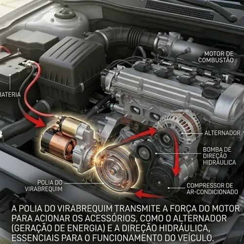 Polia Do Virabrequim Para Zx 2.0 1991 1992 1993 1994 1995