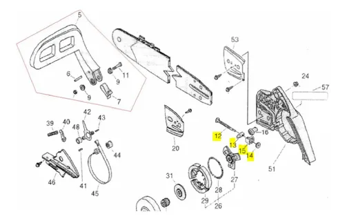 Kit Esticador Corrente Motosserra Toyama Tcs41h / Tcs42x