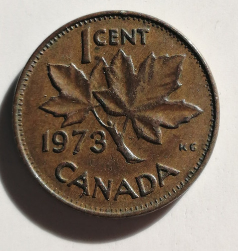 #41 1 Centavo De Dólar Canadá (penny) 1973