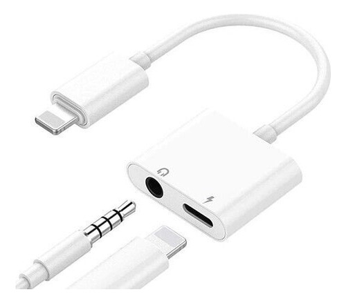 Adaptador De Carga Lightning Y Audio Aux 3.5mm iPhone