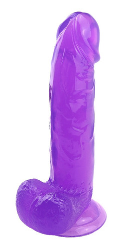 Dildo Silicona Consoldor Realista Talla L 20 Cm Morado