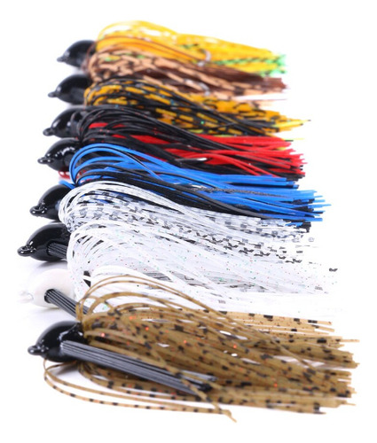 5 Football Jigs Matones Para Pesca Lobinera Y De Robalo! Color Mixto