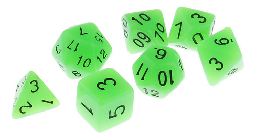 Conjunto De Dados Luminosos De 10x 7 Caras Para Juegos De