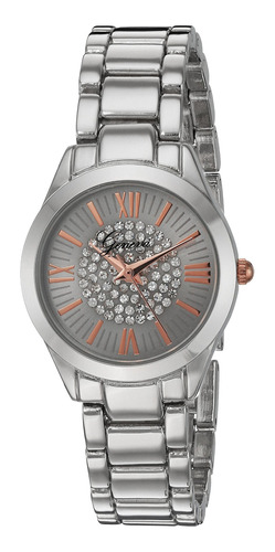 Reloj Mujer Geneva Gv-1005svrt Cuarzo Pulso Plateado En