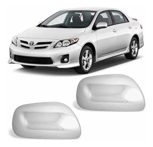 Apl Capa Retrovisor Cromada S/ Pisca Corolla 08 / Etios 12