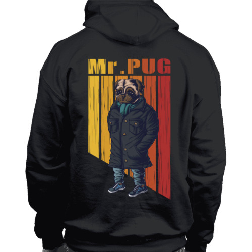 Sudadera Con Gorro Perro Mr. Pug Detective Unisex