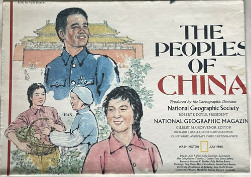 Mapa Nat Geo China Politico Poblacion 1980 Pekin Shangai Etc