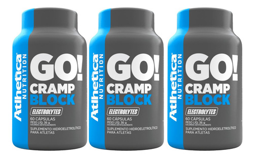 Kit 3 Gramp Block Anti Caibras 60 Capsulas Atlhetica Nutri