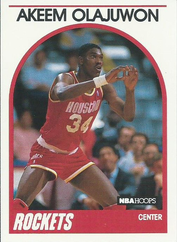 Barajita Akeem Olajuwon Hoops 1989 #180 Rockets Houston