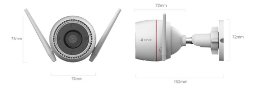 Camara Ip Bullet 2k/4mp Ezviz Wifi Colorvu Ip67 H3c