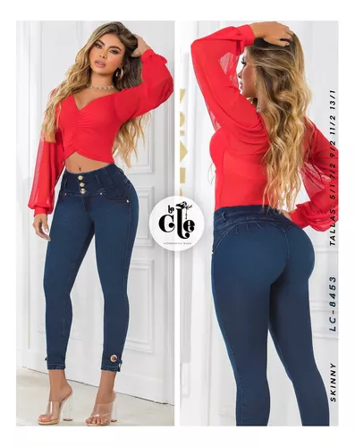 Jeans Mujer Pantalón Colombiano Mezclilla Strech Push Up P26