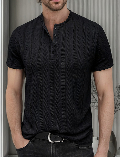 Camiseta De Hombre Tipo Suéter De Moda