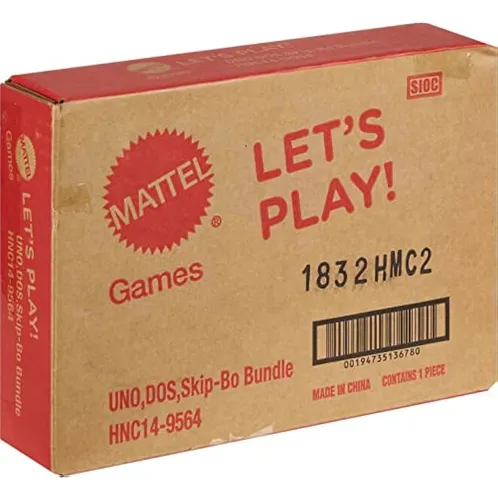 Set De 3 Juegos De Mattel Games Con Uno, Skip-bo Y