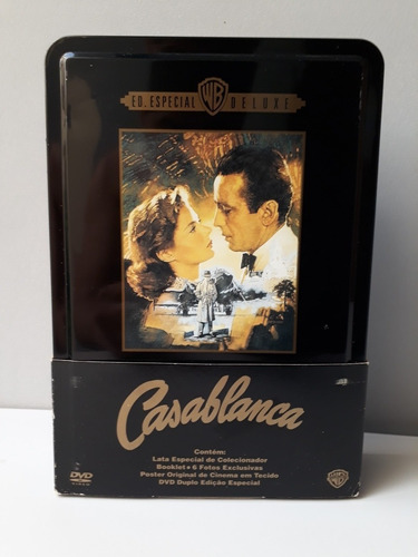 Dvd Casablanca - Ed Especial Deluxe + Lata + Poster  Lacrado