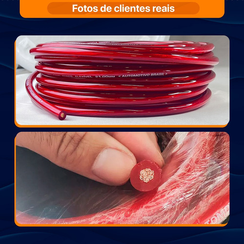Rolo Cabo Fio Som 100% Cobre 21mm 5mt Bateria Módulo Força