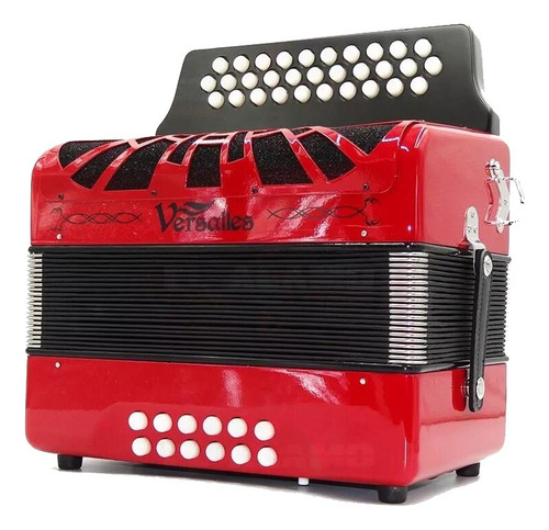 Acordeon Versalles 3112s Fa Rojo Spider 31 Botones 12 Bajos