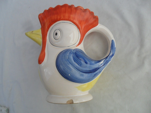 Antigua Jarra Vino Pajaro Ceramica Loza No Pinguino Retro