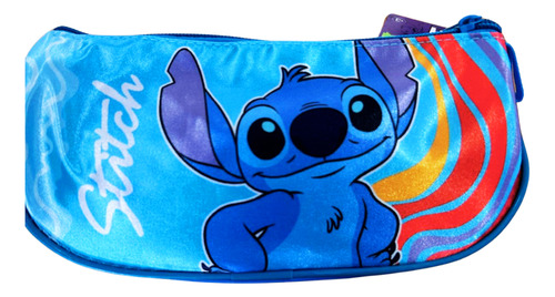 Cartuchera Stitch Disney Color Azul Oval
